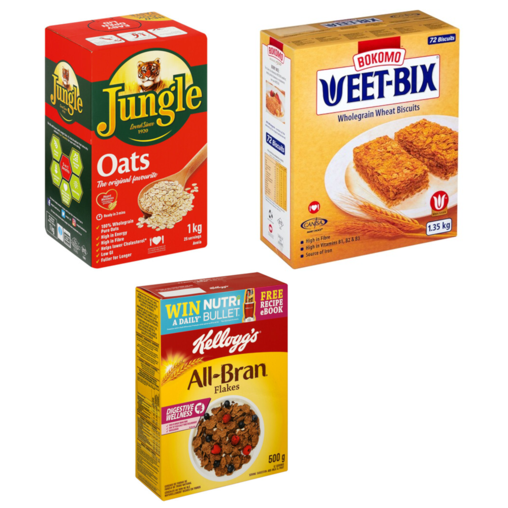 Oats, Weetbix & All Bran Combo