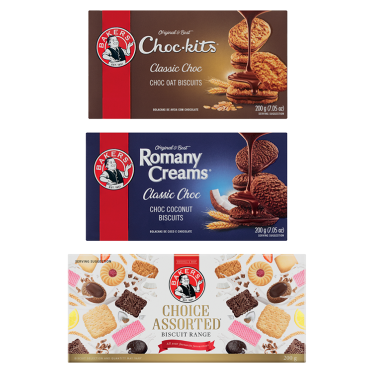 Tea Time Combo 1 - Choc Kits, Romany Creams, Choice Assorted